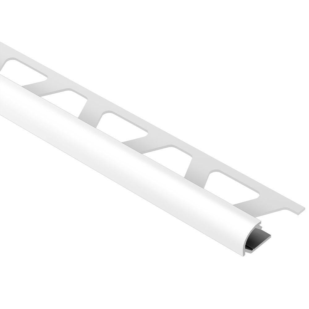 Schluter - RONDEC Profilé de bordure rond - aluminium blanc éclatant 5/16" (8 mm) x 8' 2-1/2"