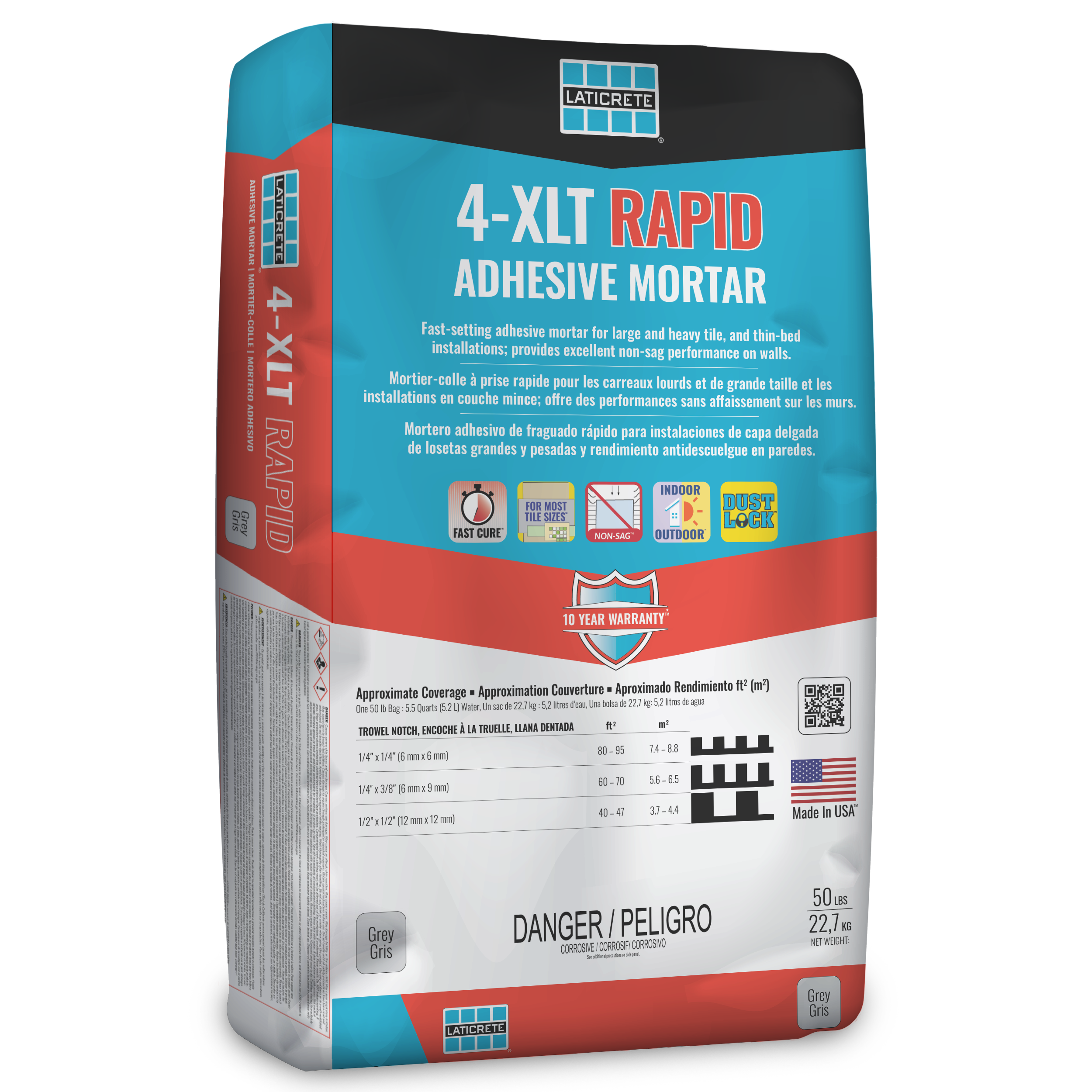 Laticrete - 4-XLT Mortar Extra Large Tile Grey 50 lb ||0259-0050-21