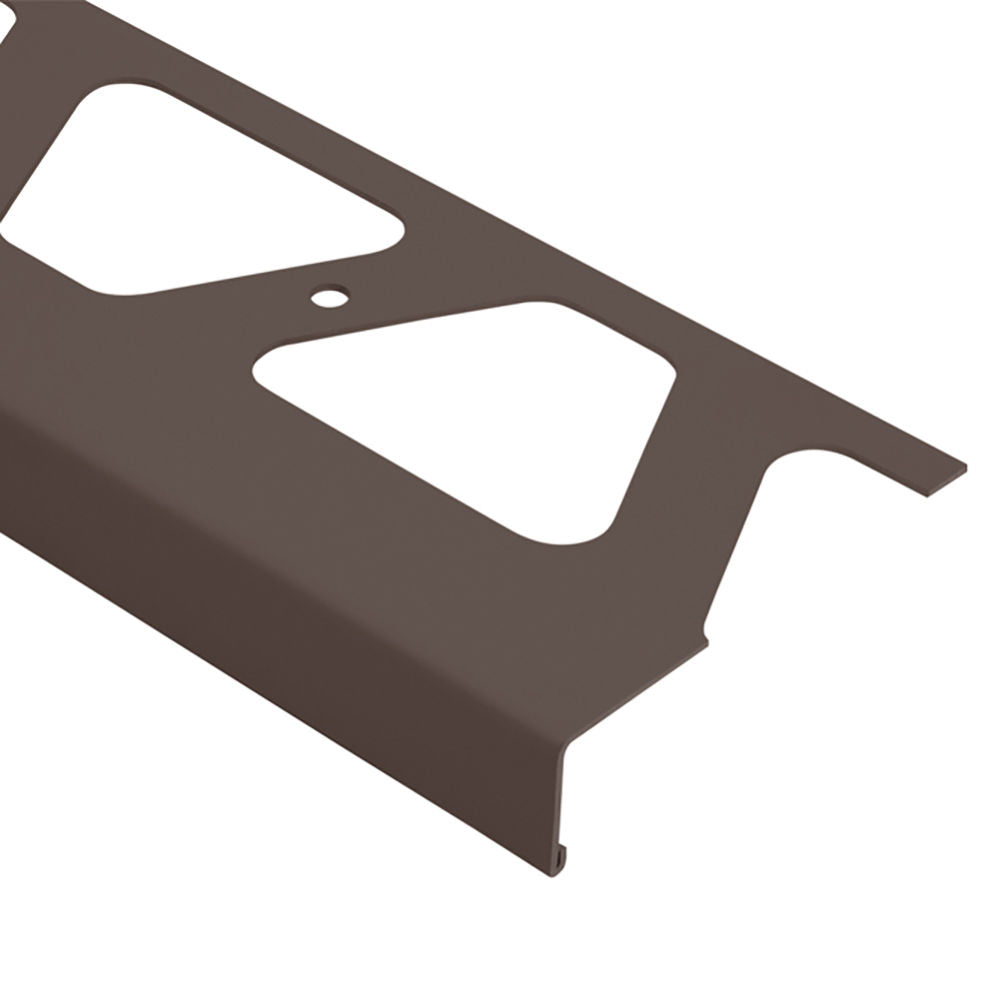 Schluter - BARA-RW Profilé de bordure de balcon aluminium brun noir 3" (75 mm) x 8' 2-1/2"