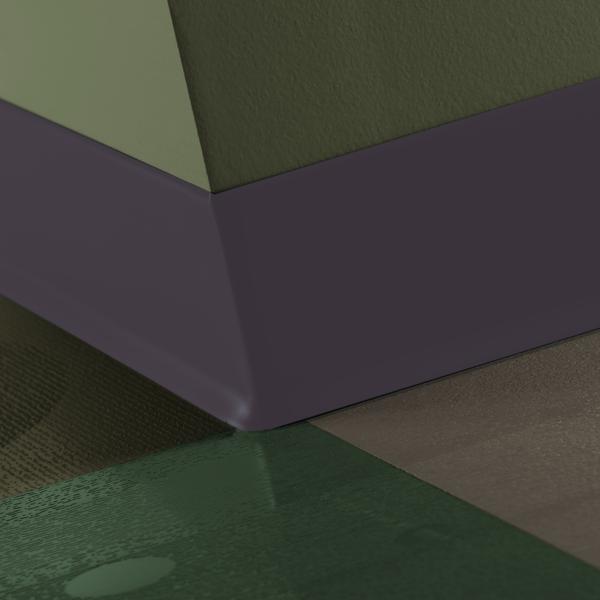 Tarkett - Baseworks Thermoset Base murale en caoutchouc #TG9 Poetry Plum 6" x 100'
