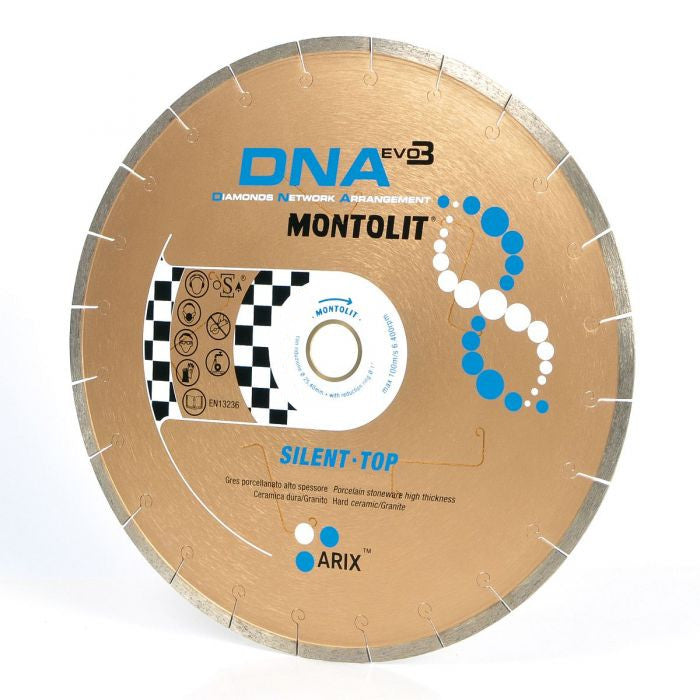 Montolit - DNA Lame diamantée pour coupe à l'eau, silencieux 10"
