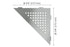 Schluter SHELF-E Étagère de coin triangulaire modèle Square - acier inoxydable (V2) brossé ||SES1D3EB
