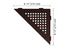 Schluter SHELF-E Étagère de coin triangulaire modèle Square - aluminium bronze ||SES1D3TSOB