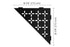 Schluter SHELF-E Étagère de coin triangulaire modèle Floral - aluminium noir mat ||SES1D5MGS