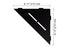 Schluter SHELF-E Pure model triangular corner shelf - matte black aluminum ||SES1D7MGS