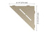 Schluter SHELF-E Pure Triangular Corner Shelf - Cream Aluminum ||SES1D7TSC