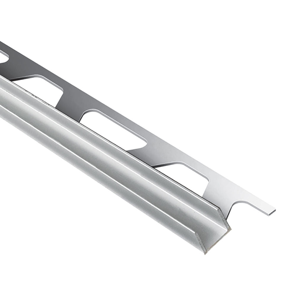 Schluter - DECO-SG Profilé décoratif de protection à rainure - aluminium anodisé chromé brillant 15/32" x 8' 2-1/2" x 7/16" (11 mm)