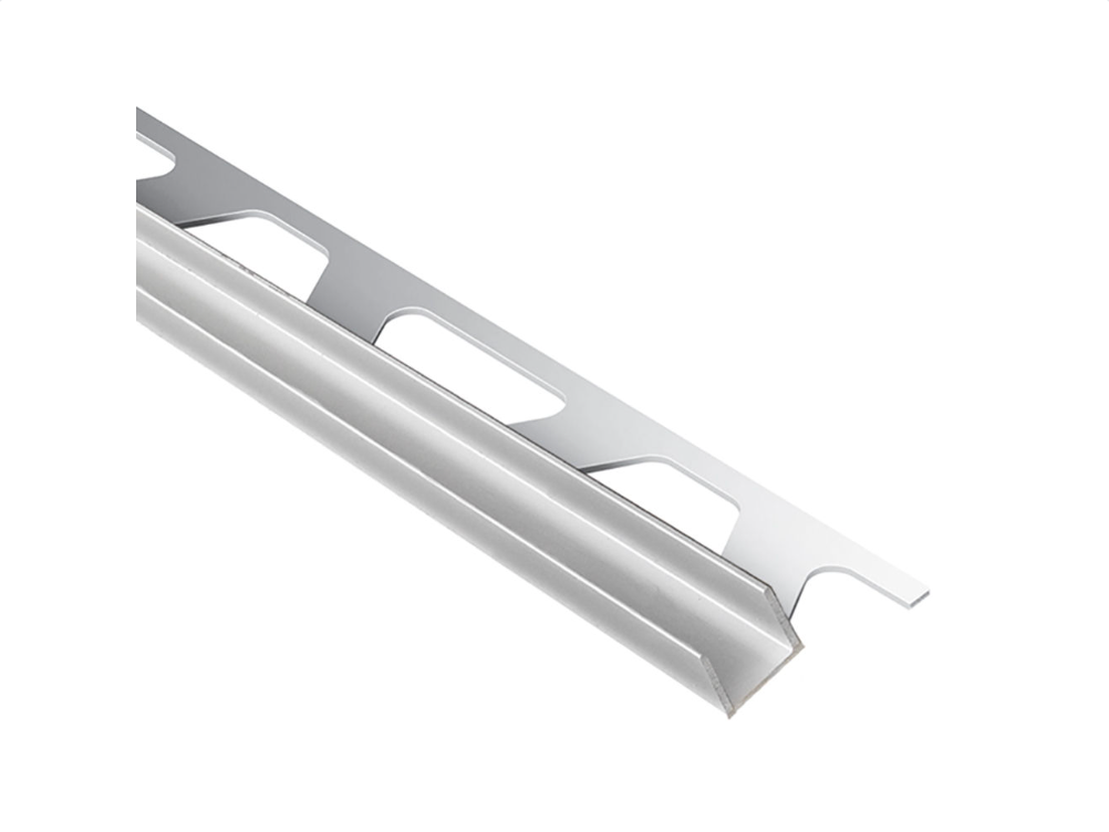 Schluter - 15/32" x 8' 2-1/2" x 7/16" (11 mm) - DECO-SG Profilé décoratif de protection à rainure - aluminium anodisé mat ||SG110AE12