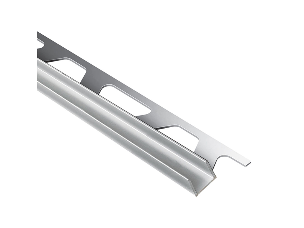 Schluter - 15/32" x 8' 2-1/2" x 1/2" (12.5 mm) - DECO-SG Profilé décoratif de protection à rainure - aluminium anodisé chromé brillant ||SG125ACB12