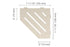Schluter - SHELF-E Étagère de coin pentagonale modèle Wave aluminium ivoire