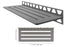 Schluter - SHELF-W Étagère murale rectangulaire modèle Wave aluminium étain