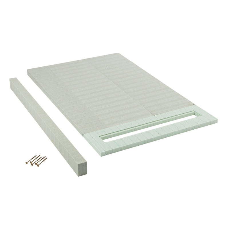 Oatey - Receveur de douche incliné QucikDrain ShowerLine avec bordure préformée de 60" - 56 " x 64"