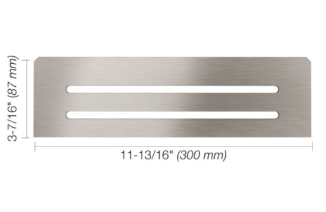Schluter - SHELF-N Étagère rectangulaire pour niche modèle Wave - acier inoxydable (V2) brossé ||SNS1D10EB