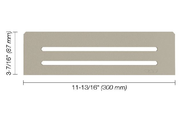 Schluter - SHELF-N Étagère rectangulaire pour niche modèle Wave - aluminium grège ||SNS1D10TSBG