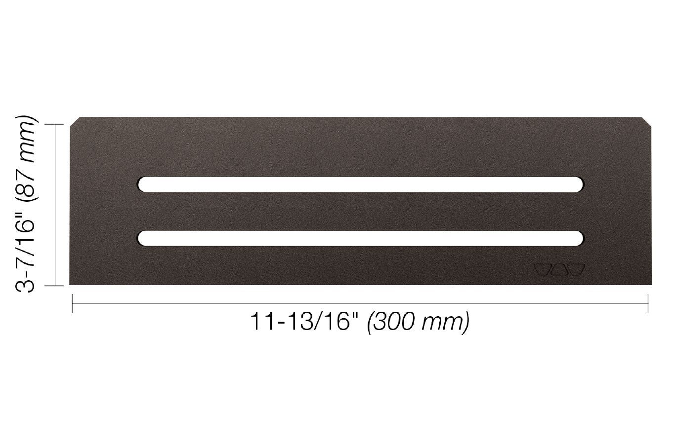 Schluter - SHELF-N Étagère rectangulaire pour niche modèle Wave aluminium anthracite foncé ||SNS1D10TSDA