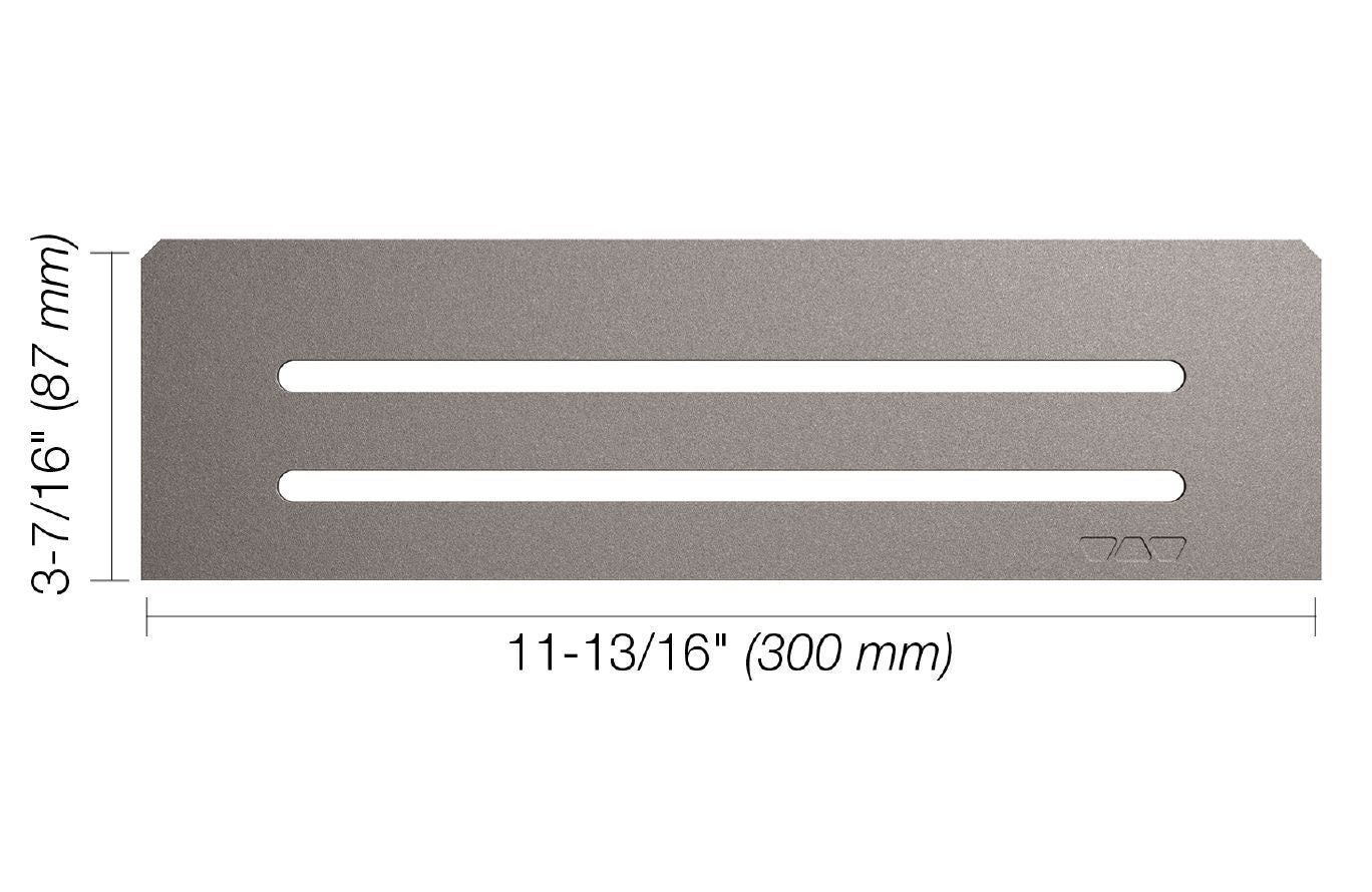 Schluter - SHELF-N Étagère rectangulaire pour niche modèle Wave aluminium étain ||SNS1D10TSG