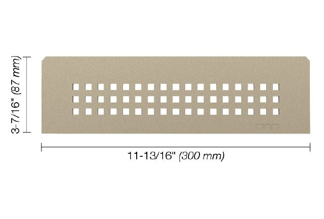 Schluter - Tablette SHELF-N rectangulaire pour niche design carré - Crème 3-7/16" x 11 13/16" ||SNS1D3TSC