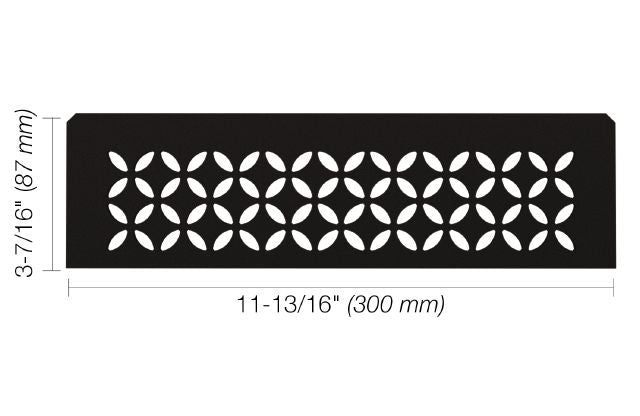 Schluter SHELF-N Étagère rectangulaire pour niche modèle Floral - aluminium noir mat ||SNS1D5MGS