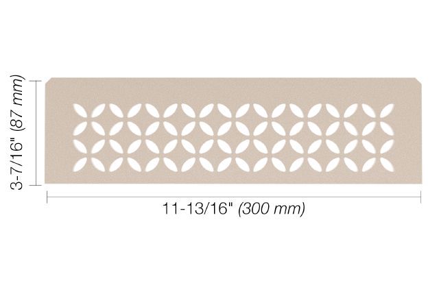 Schluter - SHELF-N Étagère rectangulaire pour niche modèle Floral - aluminium crème ||SNS1D5TSC