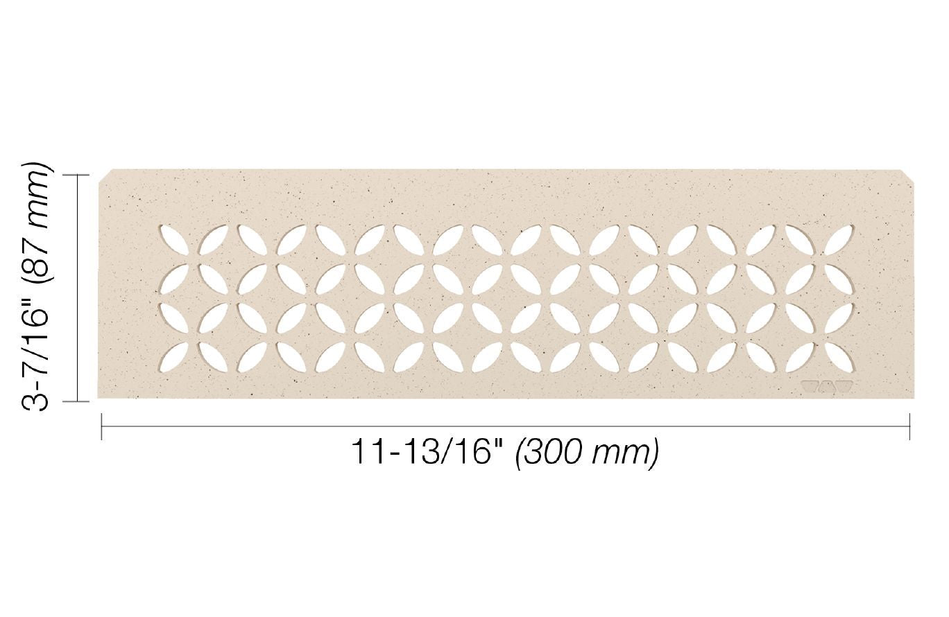 Schluter - SHELF-N Étagère rectangulaire pour niche modèle Floral aluminium ivoire ||SNS1D5TSI
