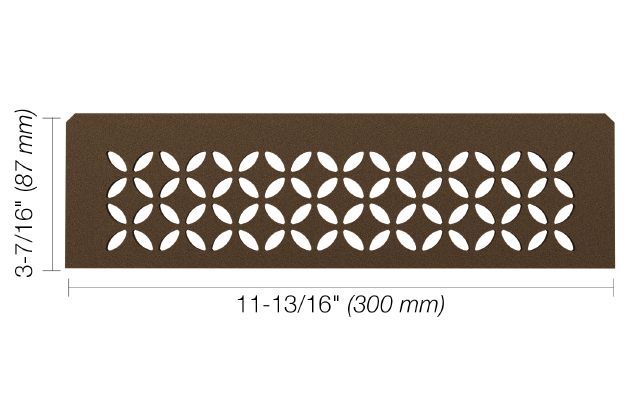 Schluter - SHELF-N Étagère rectangulaire pour niche modèle Floral - aluminium bronze ||SNS1D5TSOB