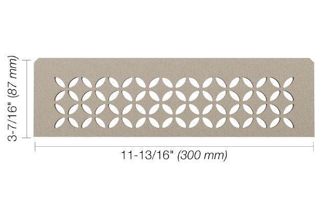 Schluter - SHELF-N Étagère rectangulaire pour niche modèle Floral - aluminium gris pierre ||SNS1D5TSSG