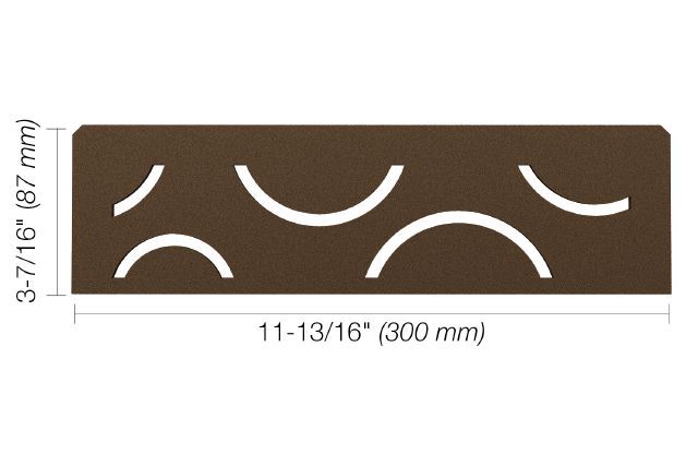 Schluter - SHELF-N Étagère rectangulaire pour niche modèle Curve - aluminium bronze ||SNS1D6TSOB