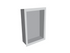 Fusion - Super White 16" x 24" - Niche de douche à cadre carré sans tablette en pierre artificielle ||SNSW-SQ