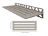 Schluter SHELF-W Étagère mural rectangulaire Wave Design - aluminium grège ||SWS1D10TSBG