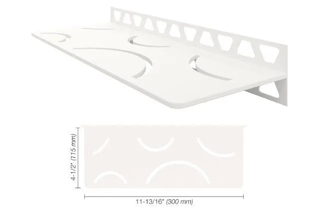 Schluter SHELF-W Étagère mural rectangulaire Curve Design - aluminium blanc mat ||SWS1D6MBW