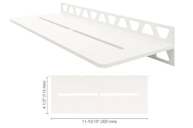 Schluter SHELF-W Étagère mural rectangulaire Pure Design - aluminium blanc mat ||SWS1D7MBW