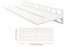 Schluter SHELF-W Étagère mural rectangulaire Pure Design - aluminium blanc mat ||SWS1D7MBW