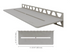 Schluter SHELF-W Étagère mural rectangulaire Pure Design - aluminium gris pierre ||SWS1D7TSSG