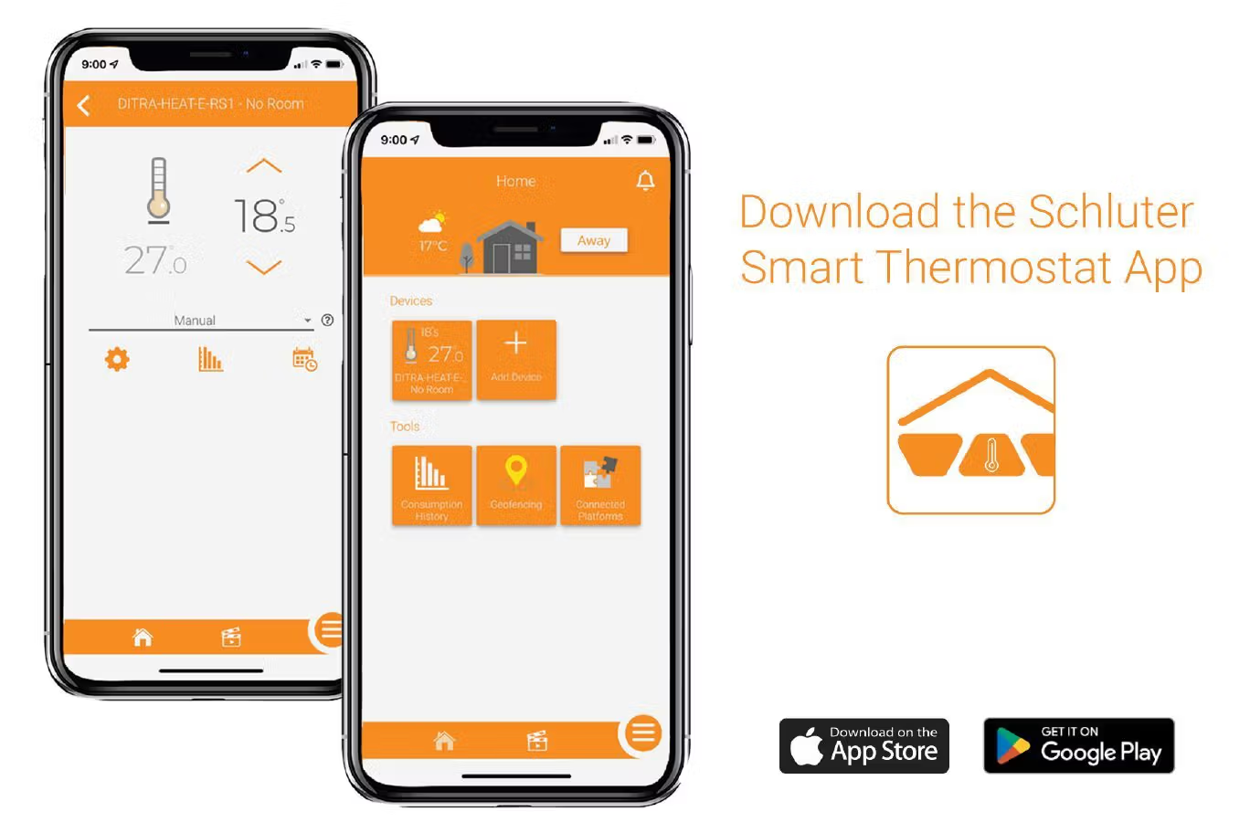 Schluter - Bright White - DITRA-HEAT-E-RS1 Smart WiFi Thermostat ||DHERT105/BW