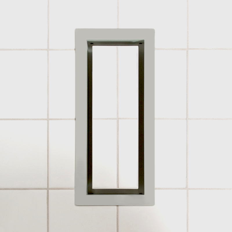 Fittes - Trappe de ventilation avec cadre Lite Warm Grey 4" x 10"