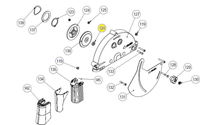 Rubi - Nut Din 439 M12 Gauche CL8 ZP