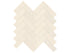 Anatolia - Serene Ivory - Mosaïque à chevrons de calcaire, fini adouci 3,3 x 10 cm (1,25 x 4 po)