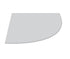 Fusion - Tablette de douche de coin arrondie en pierre artificielle polie Sky Grey 9" x 9" - 15 mm
