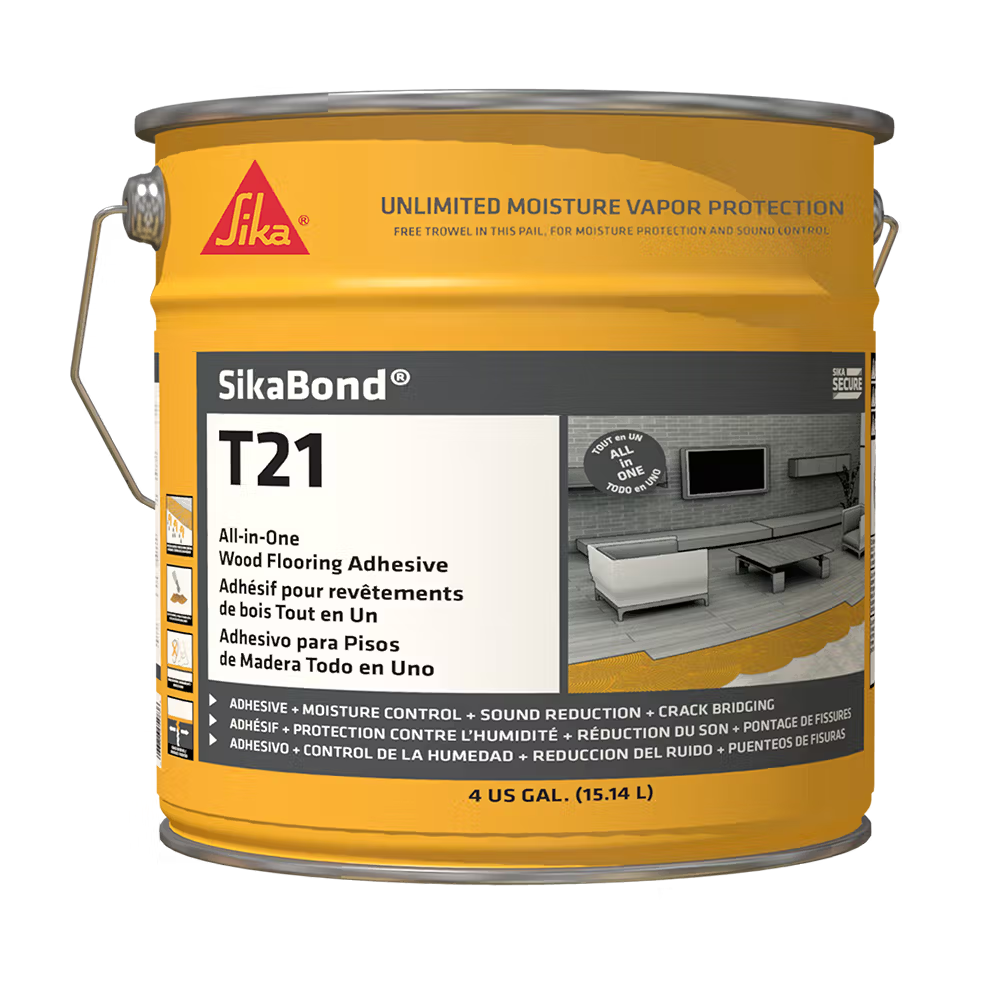 Sika - Sikabond-T21 Adhésif uréthane pour plancher en bois, membrane d'humidité et réduction du bruit, 15.40 L ||SK-F09295