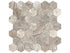 Anatolia - Silver Ash - Mosaïque hexagonale de travertin coupe veine, fini adouci et rempli 4,9 cm (2 po)