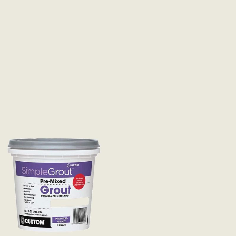 Custom Building Products - Coulis pré-mélangé SimpleGrout #381 Bright White 946 ml