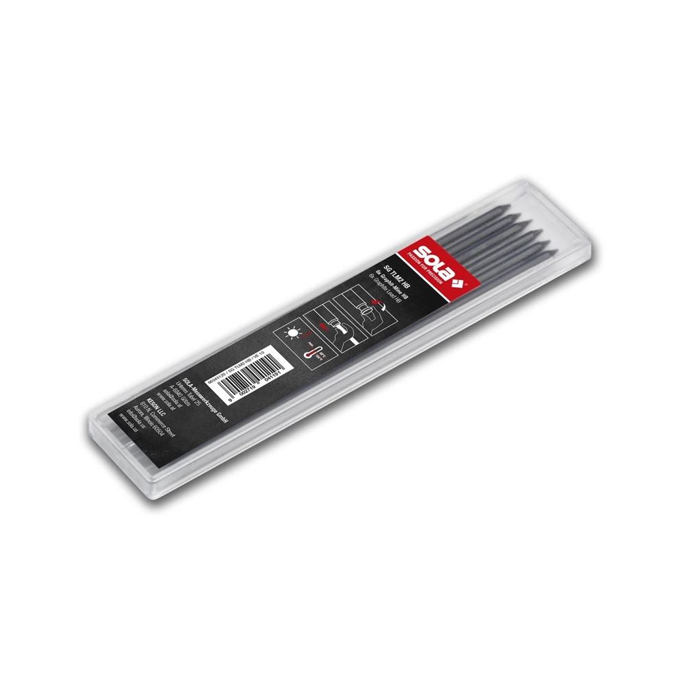 Sola - Recharges de mines de graphite pour crayons SG TLM2 HB 4-3/4" (paquet de 6)