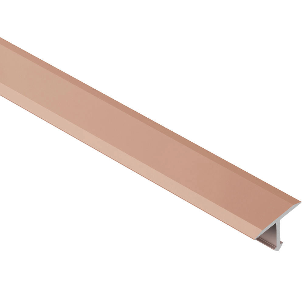 Schluter - RENO-T Transition Profil 17/32" (14 mm) x 8' 2-1/2" Longueur satin cuivre en aluminium anodisé
