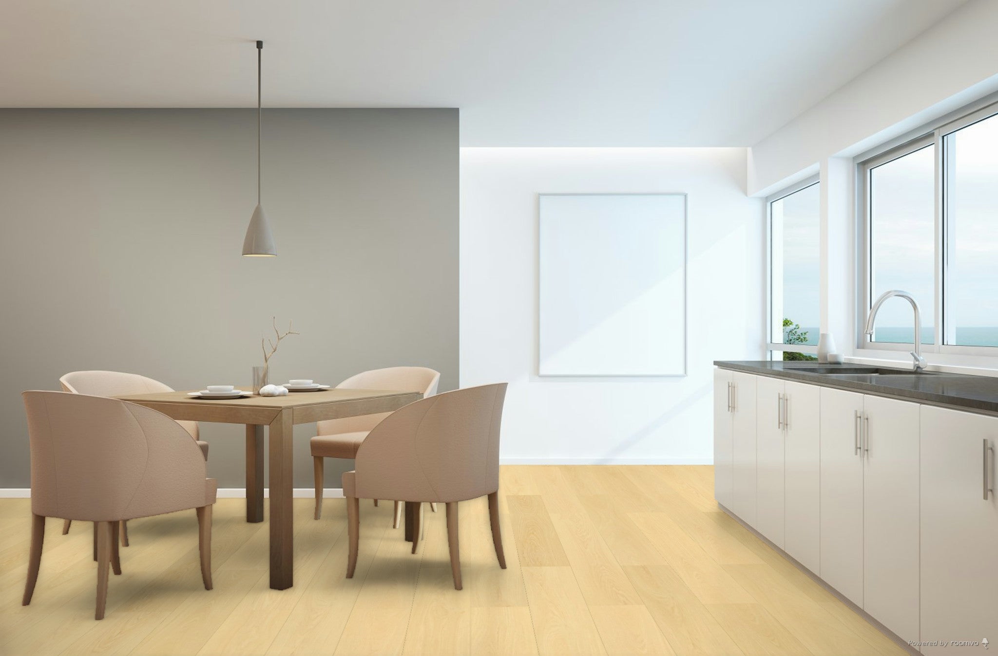 Floating floor TF8112 White Wash / 9-3/8" x 59-13/16" / 8+2mm
