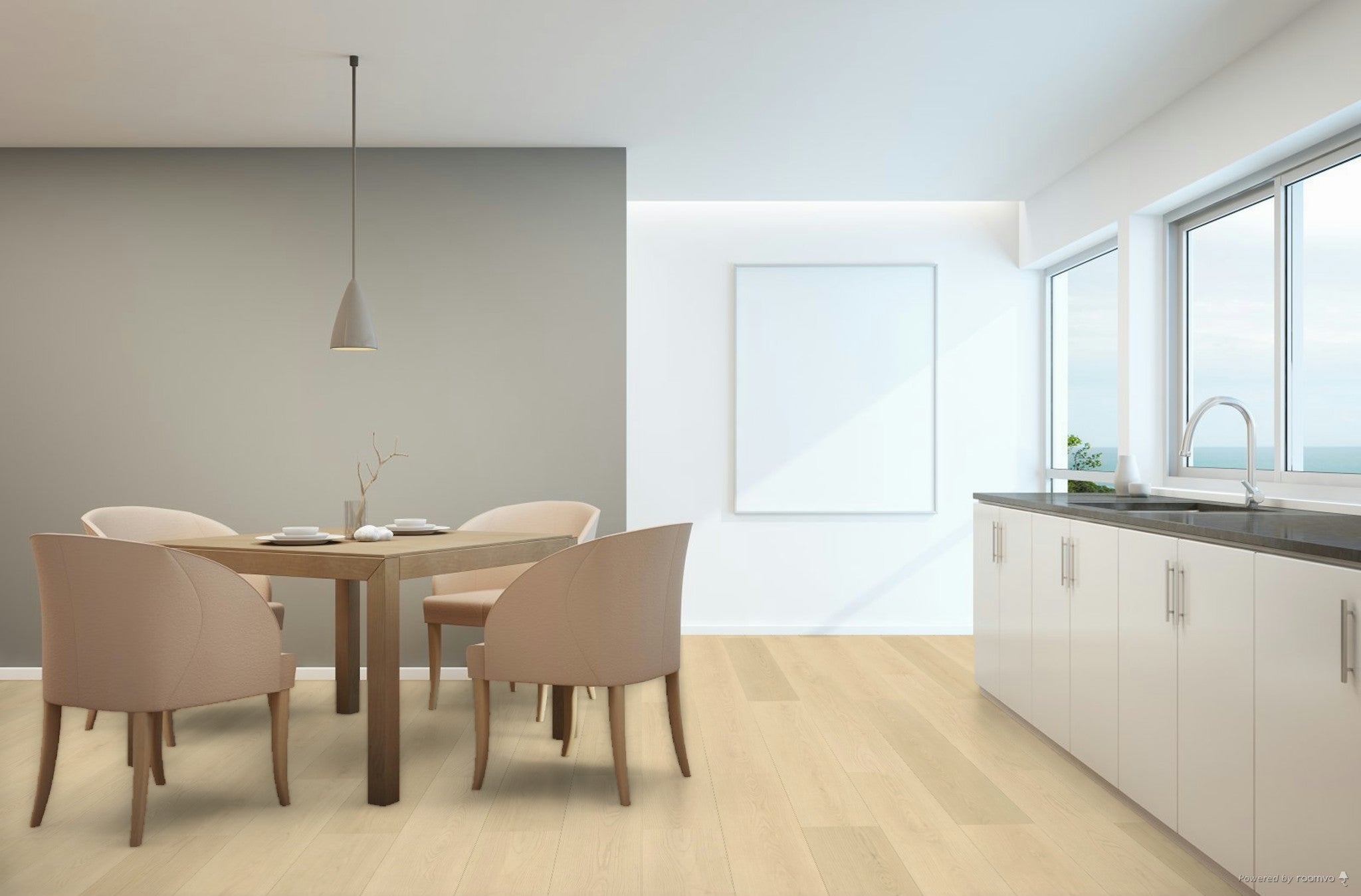 TF8108 Linen Laminate Flooring / 9-3/8" x 59-13/16" / 8.1 mm