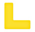 Incom - Ruban Tuff Mark jaune en forme de "L" - paquet de 20
