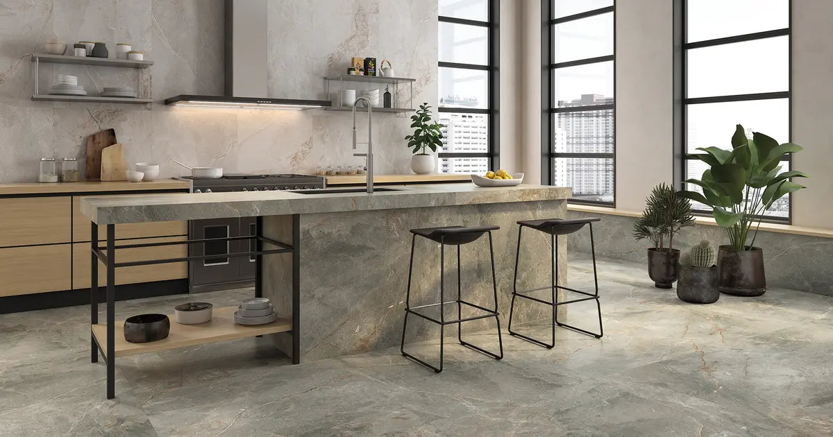 Centura - TOSCANA - Ceramic Tile - GREIGE NATURAL 12 in x 24 in x 9 mm