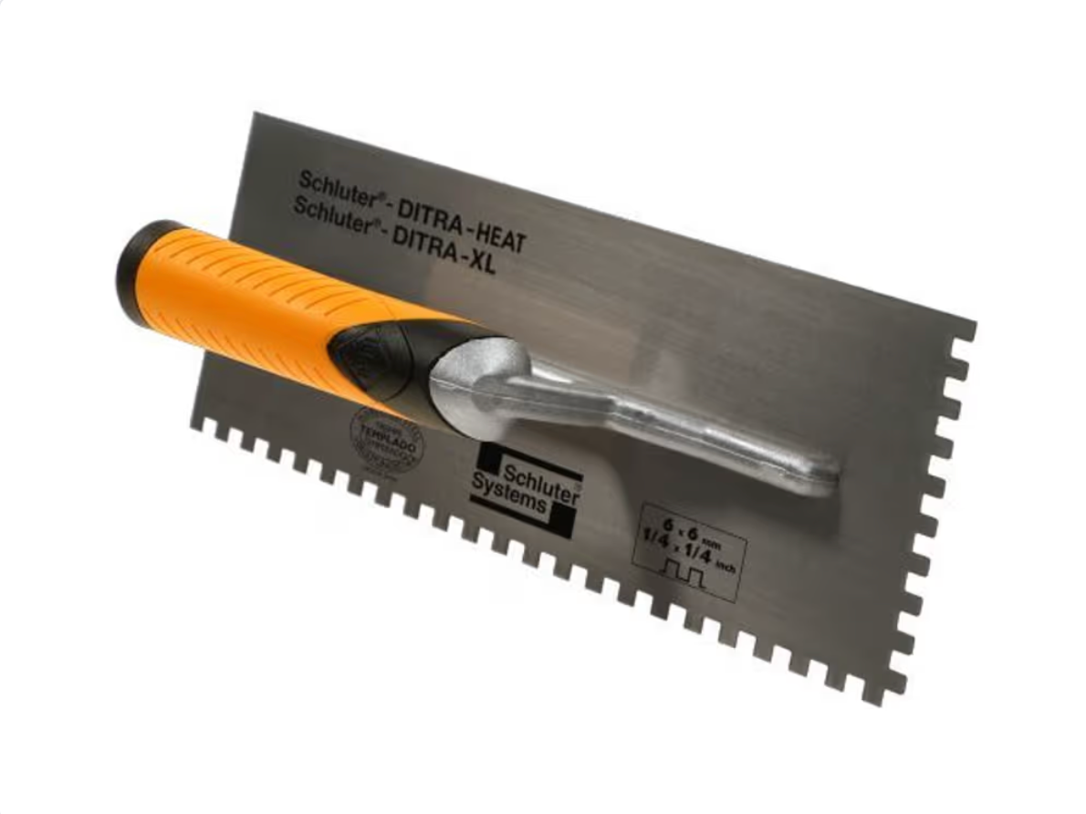 TRL-DHXL6 - 1/4" x 1/4" - Schluter DITRA-HEAT-XL-TROWEL Truelle à dents carrées (paquet de 6)