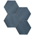 Anatolia - Teramoda - Ink - Tuile murale hexagone lustrée 15 cm (6 po) - Ceramed