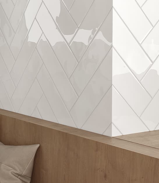 3 x 12 in / 7.5 x 30 cm Teramoda Powder Glossy Pressed Glazed Ceramic Tile